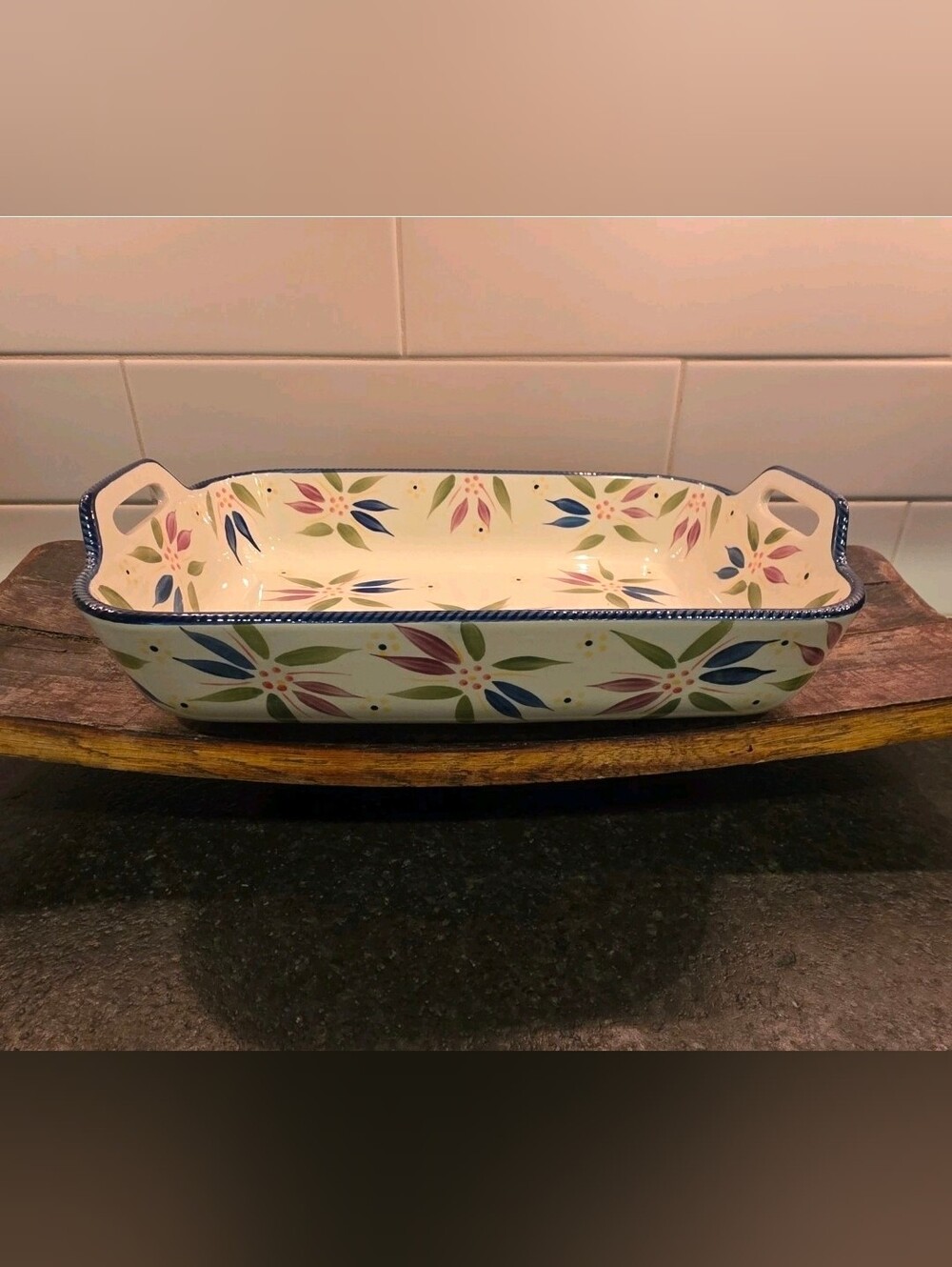Temp-tations Old World Confetti 13x9 Rectangular Casserole Baker